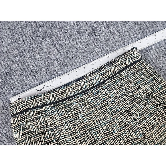 Anthropologie Elevenses Skirt 8 Tweed Wool‎ Blend Flounce Trumpet Office Siren - Picture 8 of 10
